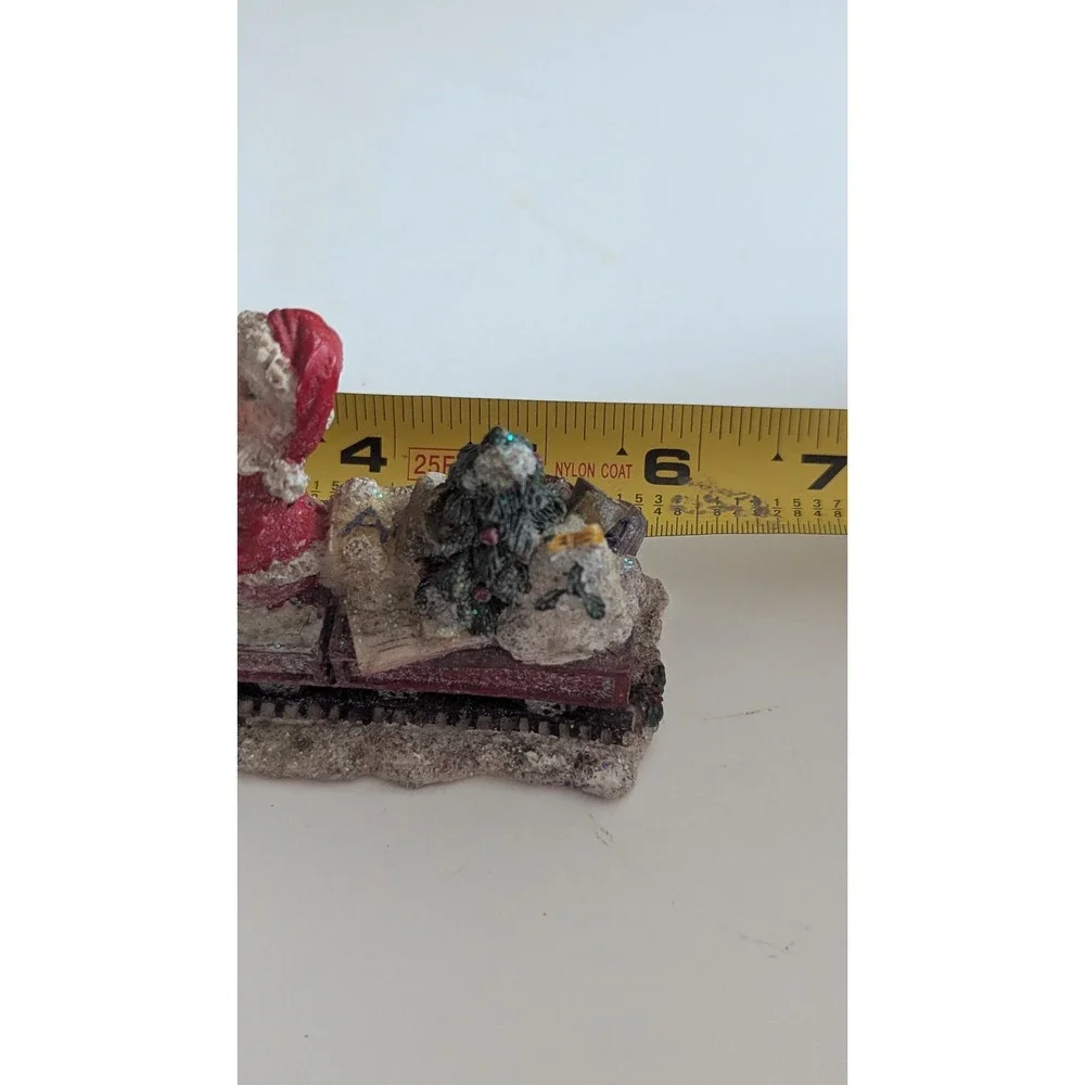 Vintage K's Collection Santa Claus Christmas Train Figurine Holiday Decor 6in